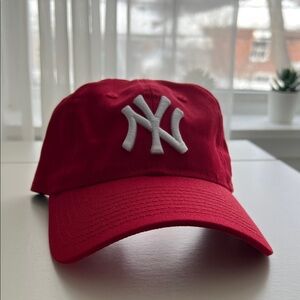 New Era Red Cap with White Logo